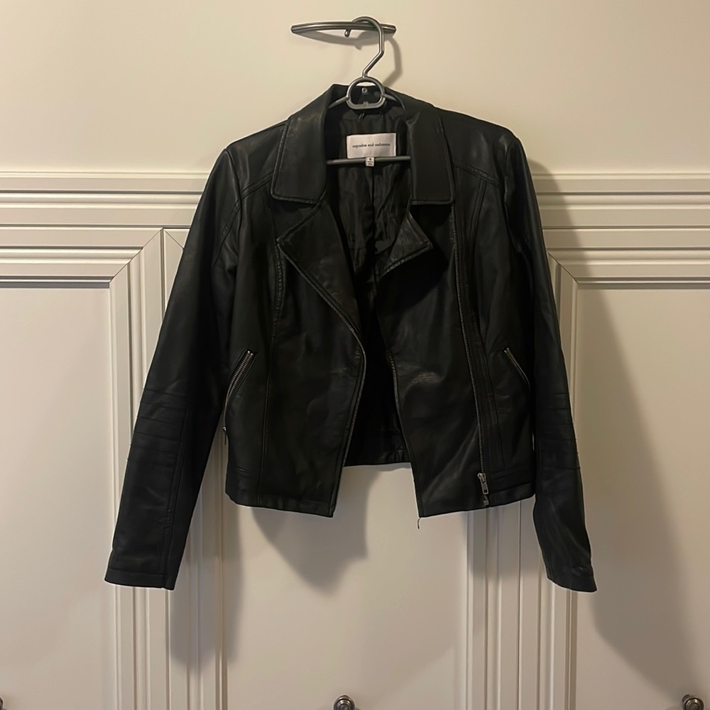 Cupcakes and Cashmere faux leather jacket small
